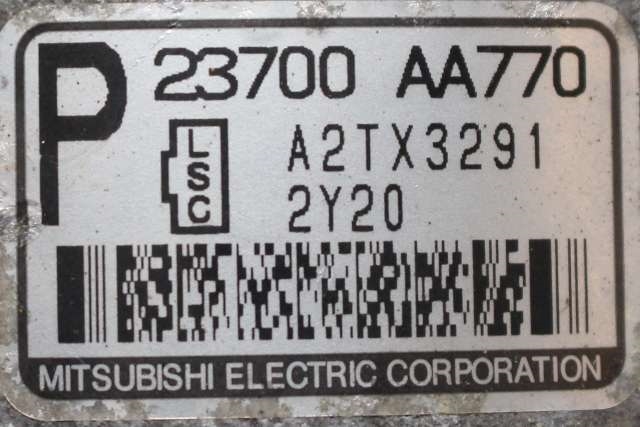 Dynamo til Subaru Forester 2013-2019 (Type IV)  (MITSUBISHI|A2TX3291|23700-AA770. 14 VOLT - 130 AMP|)