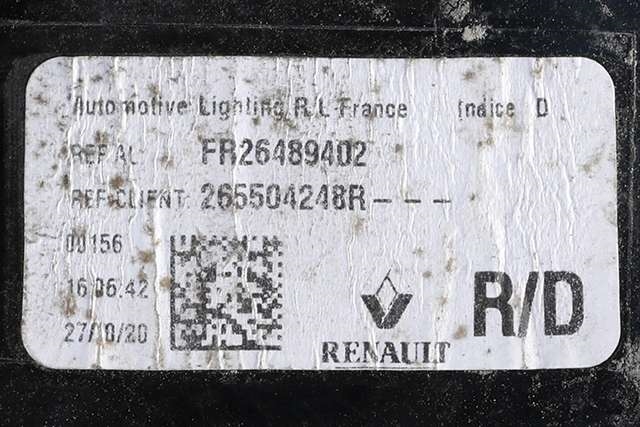 Baklykt høyre ytre til Renault Talisman 2016-->>  (RENAULT|2655 04248R|)
