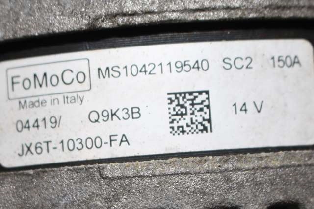 Dynamo til Ford Focus 2018-->> (Type IV)  (DENSO|104211-9540|JX6T-10300-FA. 14 VOLT - 150 AMP|)