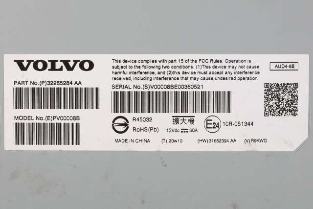 Bilstereo forsterker til Volvo XC40 2018-2024  (VOLVO|32265284 AA|)