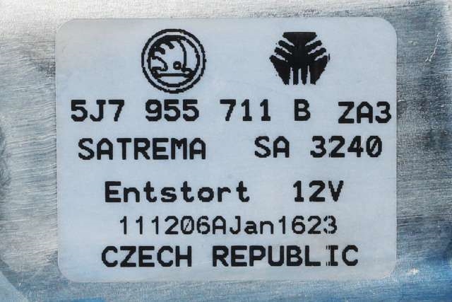 Viskermotor bakrute til Škoda Yeti 2009-2013 (Fase 1) (VAG|5J7 955 711 B|)