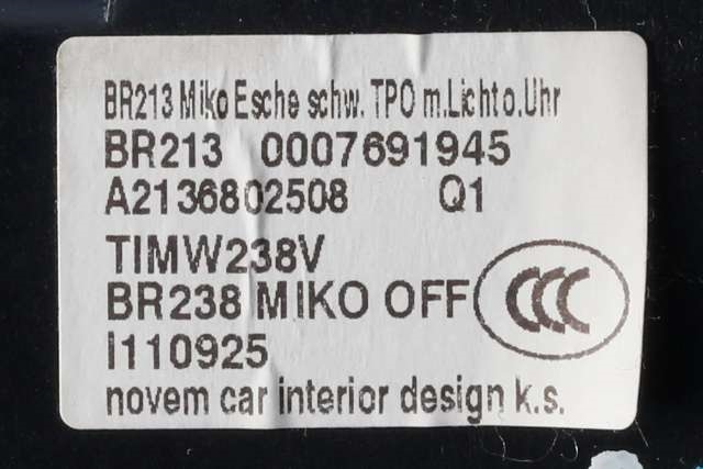 Dashbord diverse til Mercedes E-Klasse 2016-2023 (W213) (W213) (MERCEDES|A 213 680 25 08|)