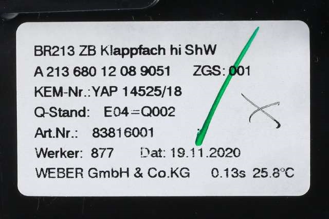 Dashbord diverse til Mercedes E-Klasse 2016-2023 (W213) (W213) (MERCEDES|A 213 680 12 08|)