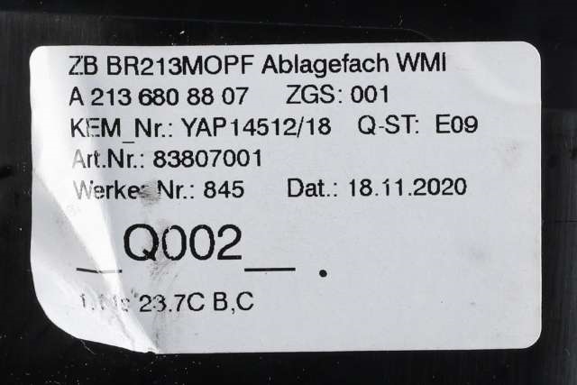 Dashbord myntrom til Mercedes E-Klasse 2016-2023 (W213) (W213) (MERCEDES|A 213 680 88 07|)