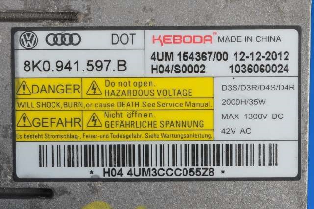 Styreenhet xenon/ballast til VW Passat 2011-2015 (B7) (B7) (VAG|8K0 941 597 B|)