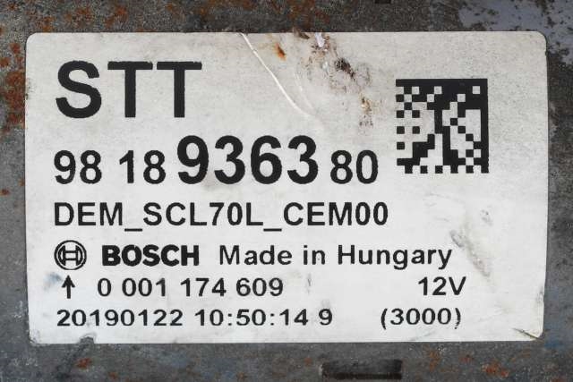 Starter diesel til Citroën Jumper 2014-->> (Type III, Fase 2)  (CITROEN|98 189363 80|)