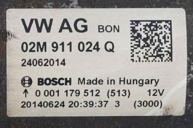 Starter til VW Golf VII 2012-2017 (Fase 1)  (BOSCH|0 001 179 512|02M 911 024 Q|)
