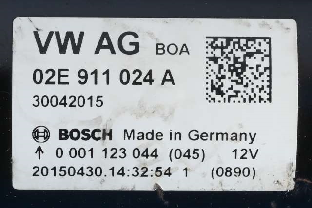 Starter diesel til VW Touran 2010-2015 (Type I, Fase 3) (BOSCH|0 001 123 044|02E 911 024 A|)