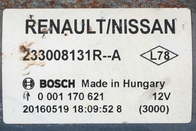 Starter diesel til Nissan X-Trail 2014-2022 (T32) (T32) (BOSCH|0 001 170 621|2330 08131R|)