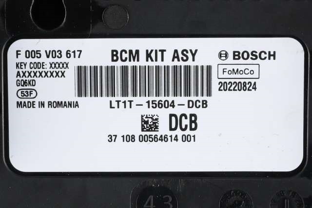 Styreenhet comfort (BCM) til Ford Transit Connect 2018-->> Type II, Fase 2  (FORD|LT1T-15604-DCB|)