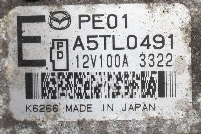 Dynamo til Mazda 6 2013-2015 (Type III, Fase 1) (MITSUBISHI|A5TL0491|)