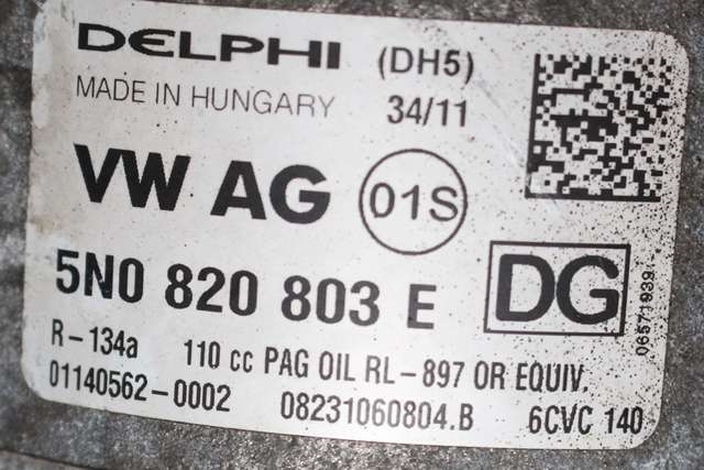 Aircondition kompressor til VW Passat 2011-2015 (B7) (B7) (DELPHI|08231060804.B|5N0 820 803 E.|)