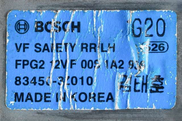 Ruteheis, kun motor, venstre bak til Hyundai i40 2012-2017  (HYUNDAI|83450-3Z010|)