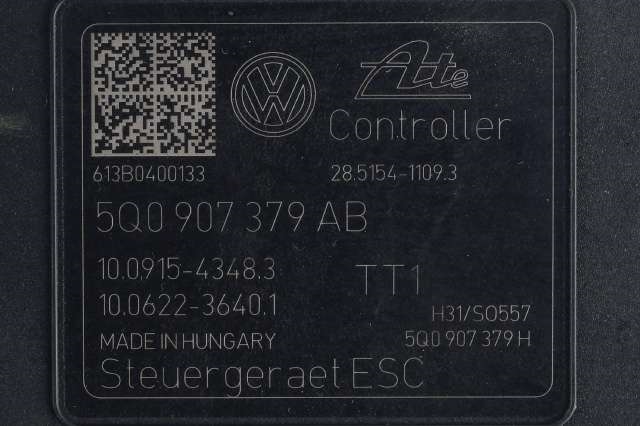 ABS sentral til Škoda Octavia 2013-2016 (Type III, Fase 1)  (VAG|5Q0 614 517 AA|5Q0 907 379 AB|)