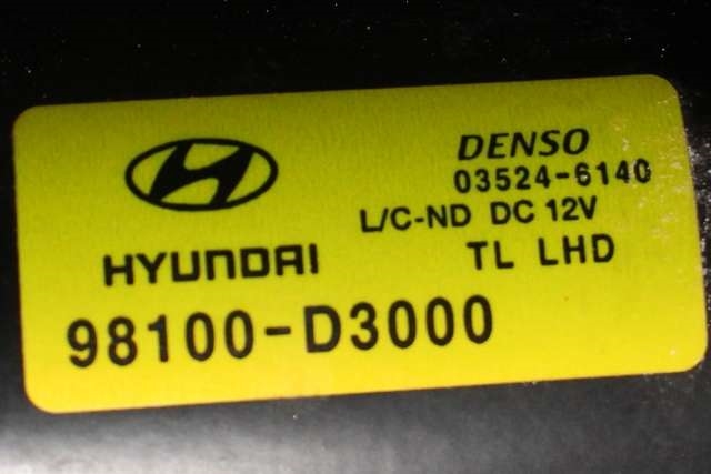 Viskermotor frontrute komplett m/overføring til Hyundai Tucson 2015-2020  (DENSO|03524-6140|98100-D3000|)