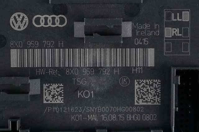 Styreenhet dør høyre foran til Audi Q3 2015-2018 (Type I, Fase 2)  (VAG|8X0 959 792 H|)