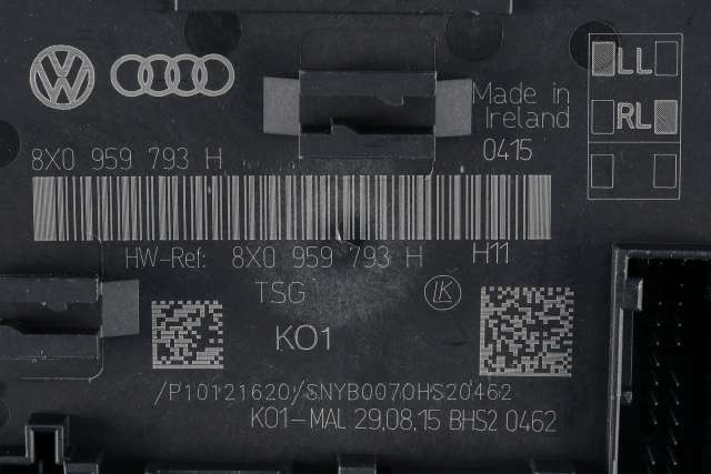 Styreenhet dør venstre foran til Audi Q3 2015-2018 (Type I, Fase 2)  (VAG|8X0 959 793 H|)