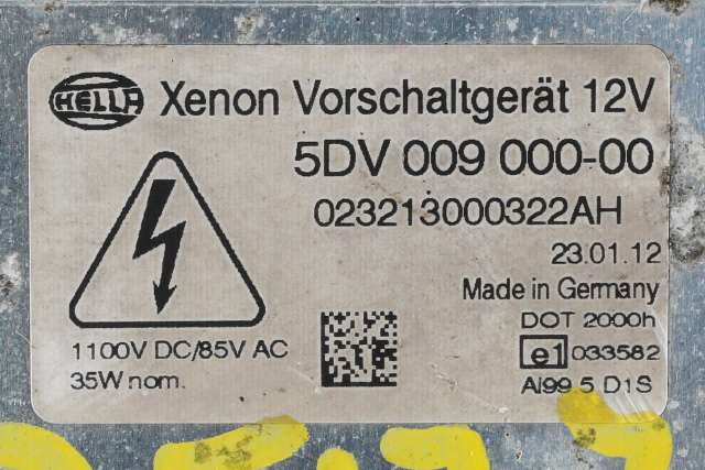 Styreenhet xenon/ballast til Ford S-Max 2010-2015 (Type I, Fase 2) (HELLA|5DV 009 00-00|)