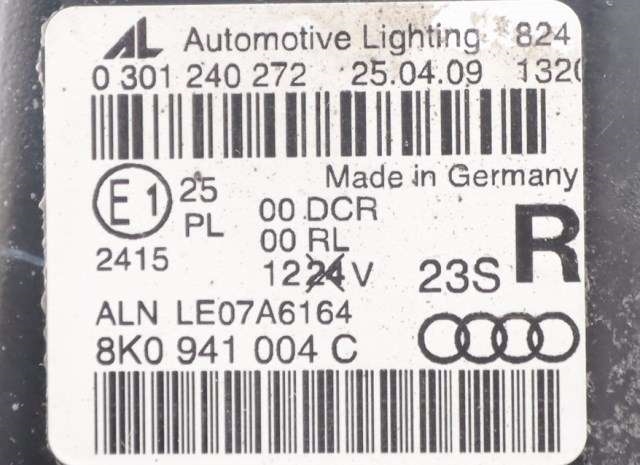 Frontlykt høyre xenon til Audi A4 2007-2014 (Type IV) (B8) (B8) (VAG|8K0 941 004 C|)