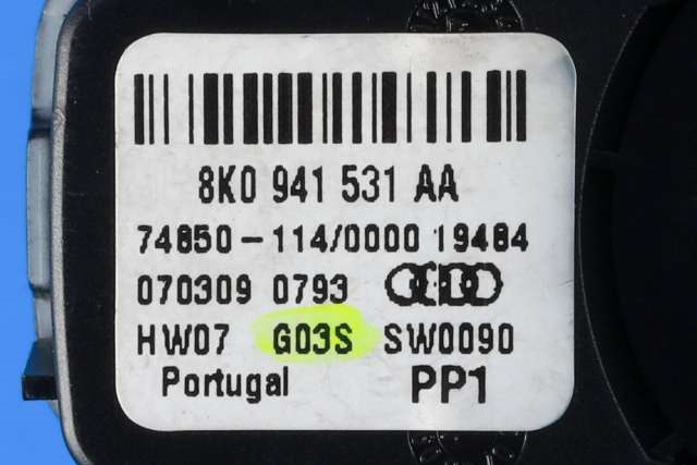 Bryter lys til Audi A5 2007-2016 (Type I)  (VAG|8K0 941 531 AA|)