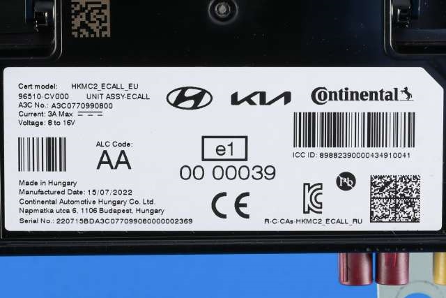 Styreenhet diverse til Kia EV6 2021-->> (KIA|96510-CV000|)