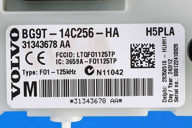 Sikringsboks til Volvo V70 2007-2013 (Type III, Fase 1) (FORD|BG9T-14C256-HA|31343678 AA|)