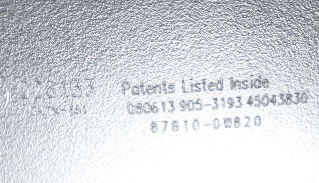 Speil innvendig til Toyota Auris 2013-2015 (Type II, Fase 1)  (TOYOTA|87810-0W820|)