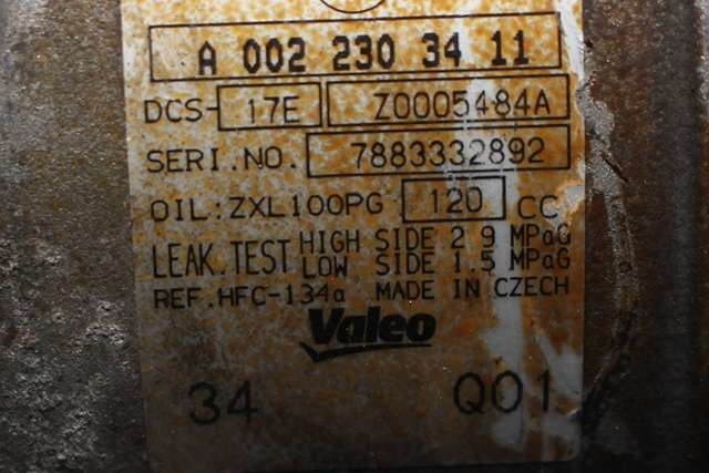 Aircondition kompressor til Mercedes C-Klasse 2007-2011 (Fase 1) (W204) (W204) (VALEO|Z0005484A|A 002 230 34 11|)
