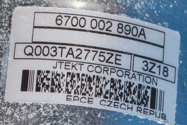 Rattaksel elektrisk servo til Renault Clio 2012-2016 (Type IV, Fase 1) (JTEKT|Q003TA2775ZE|6700 002 890 A|)
