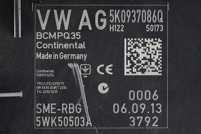 Styreenhet comfort (BCM) til VW Tiguan 2011-2016 (Type I, Fase 2) (VAG|5K0 937 086 Q|)