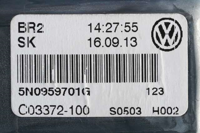 Ruteheis, kun motor, venstre foran til VW Tiguan 2011-2016 (Type I, Fase 2)  (VAG|5N0 959 701 G|3C0 959 793 C|)