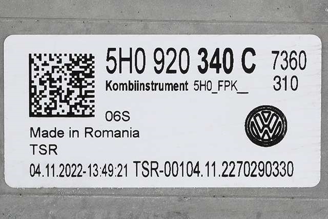 Instrumentpanel til VW Caddy 2020-->> (Type IV)  (VAG|5H0 920 340 C|)