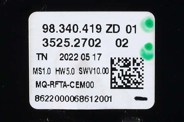 Varmeapparat betjening til Toyota Proace City 2020-->>  (PSA|98 340419 ZD|)