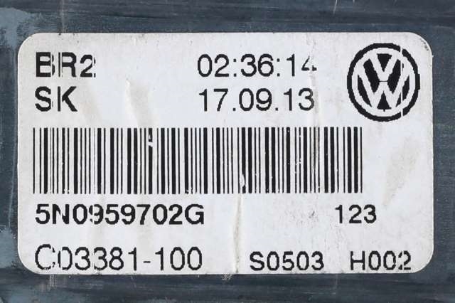 Ruteheis, kun motor, høyre foran til VW Tiguan 2011-2016 (Type I, Fase 2)  (VAG|5N0 959 702 G|3C0 959 792 C|)