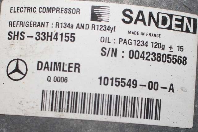 Aircondition kompressor elbil til Mercedes B-Klasse, electric drive 2014-2018 (W242) (W242) (SANDEN|1015549-00-A|)