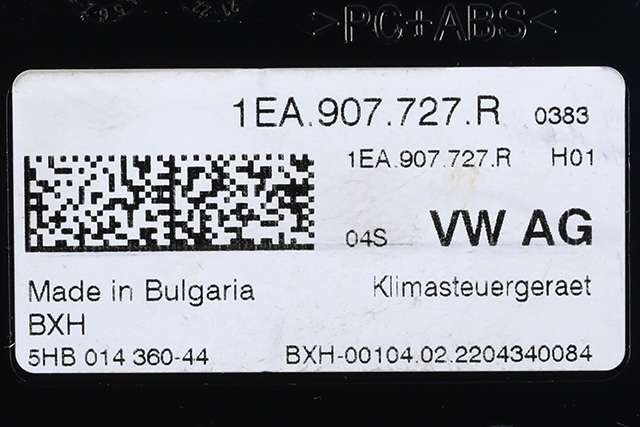 Styreenhet klima/aircondition til VW ID.4 2020-->>  (VAG|1EA 907 727 R|5HB 014 360-44|)