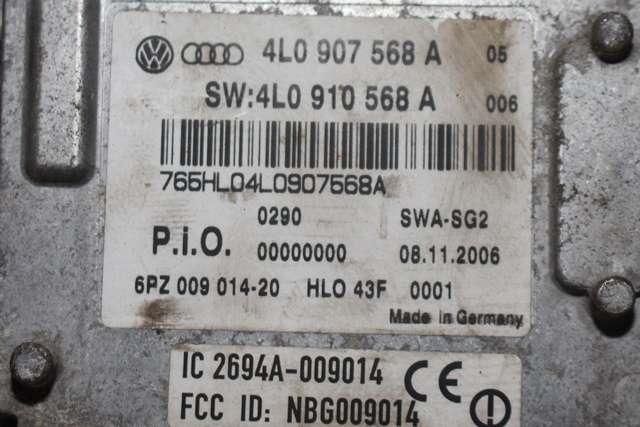Styreenhet diverse til Audi Q7 2006-2010 (Type I, Fase 1)  (VAG|4L0 907 568 A|)