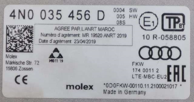 Antenne forsterker til VW ID.4 2020-->>  (VAG|4N0 035 456 D|)