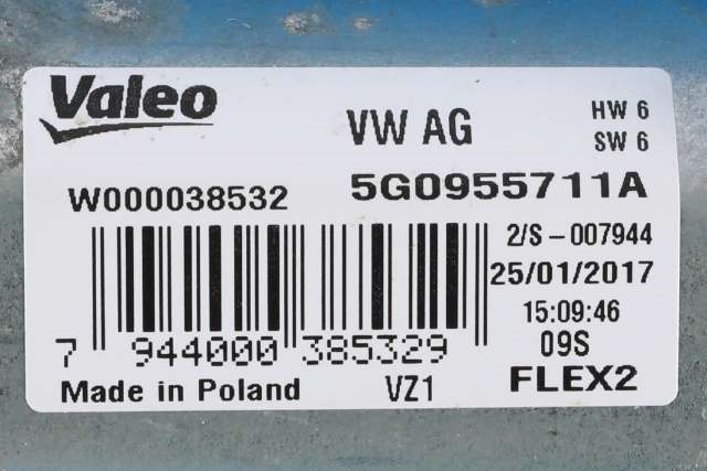 Viskermotor bakrute til VW Golf VII 2017-2020 (Fase 2)  (VAG|5G0 955 711 A|)