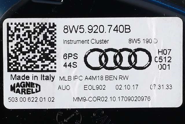 Instrumentpanel til Audi A4 2015-2019 (Type V, Fase 1) (B9) (B9) (VAG|8W5 920 740 B|)