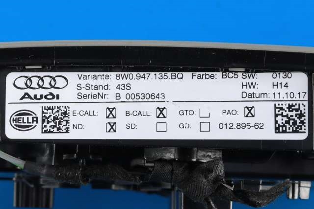 Taklyspanel til Audi A4 2015-2019 (Type V, Fase 1) (B9) (B9) (VAG|8W0 947 135 BQ|)