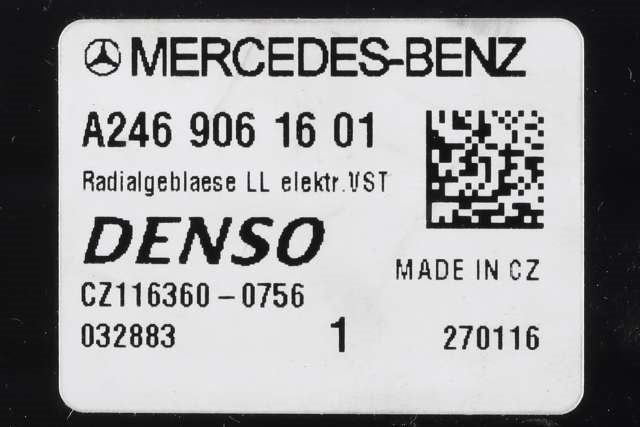 Varmeapparat motor til Mercedes B-Klasse, electric drive 2014-2018 (W242) (W242) (MERCEDES|A 246 906 16 01|A 222 906 03 03|)