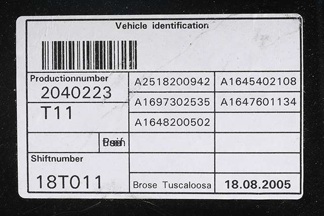 Ruteheis venstre bak til Mercedes ML 2005-2011 (W164) (W164) (MERCEDES|A 251 820 09 42|)