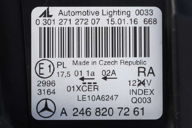 Frontlykt høyre xenon til Mercedes B-Klasse, electric drive 2014-2018 (W242) (W242) (MERCEDES|A 246 820 72 61|)