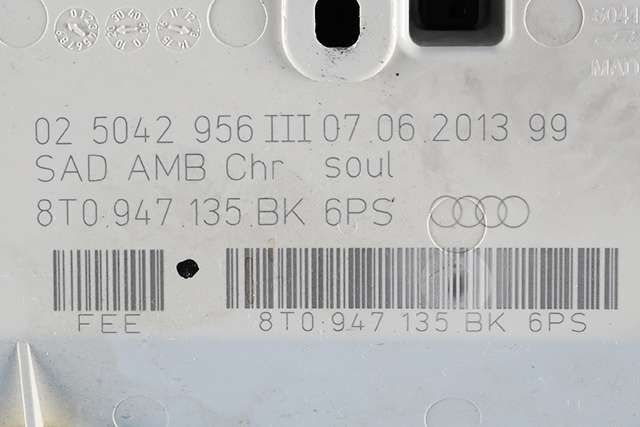 Taklyspanel til Audi Q5 2012-2017 (Type I, Fase 2) (VAG|8T0 947 135 BK|)