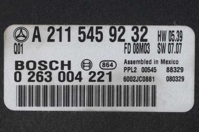 Styreenhet parkering til Mercedes E-Klasse 2006-2009 (Fase 2) (W211) (W211) (BOSCH|0 263 004 221|A 211 545 92 32|)