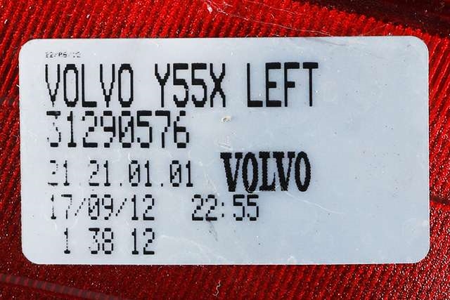 Baklykt fra støtfanger venstre til Volvo V40 2012-2019  (VOLVO|31290576|)