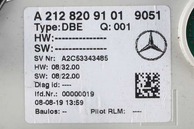 Taklyspanel til Mercedes E-Klasse 2009-2013 (Fase 1) (W212) (W212) (MERCEDES|A 212 820 91 01|)