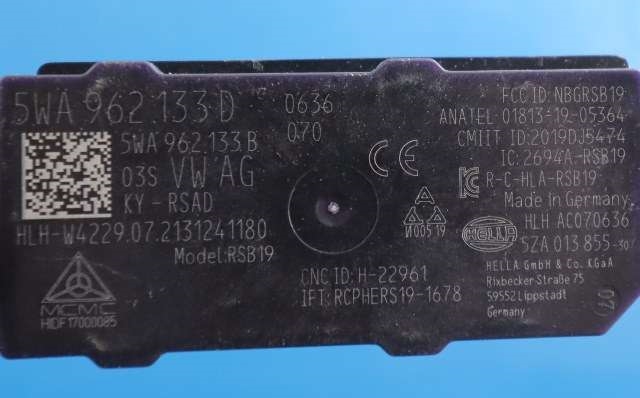 Styreenhet nøkkelfri/keyless til VW ID.3 2020-->>  (VAG|5WA 962 133 D|)