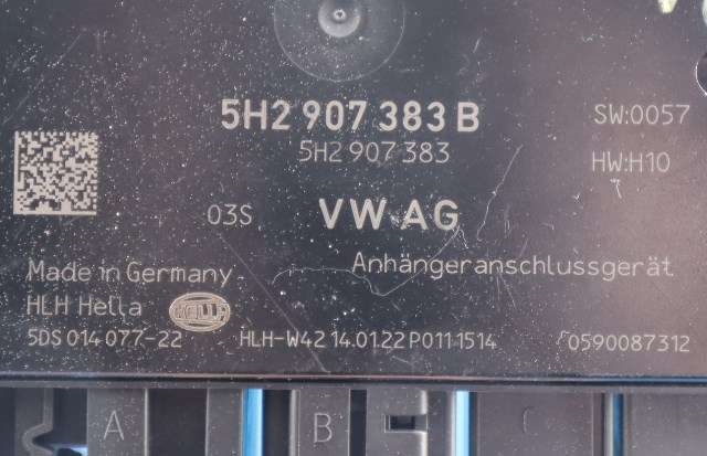 Styreenhet hengerfeste til VW ID.4 2020-->>  (VAG|5H2 907 383 B|)